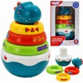 WOOPIE BABY Zabawka Sensoryczna Dino Układanka Piramidka dla Niemowląt