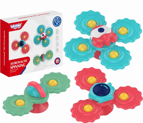 WOOPIE BABY Gryzak Spinner Wirujący z Przyssawką Zestaw 3 szt