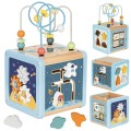 TOOKY TOY Drewniana Kostka Aktywności Kosmos Sorter Labirynt
