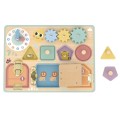 TOOKY TOY Tablica Manipulacyjna Zamki Zębatki Sorter Zegar