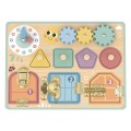 TOOKY TOY Tablica Manipulacyjna Zamki Zębatki Sorter Zegar