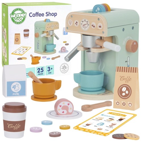WOOPIE GREEN Drewniany Ekspres do Kawy Cukiernia Barista 25 el.