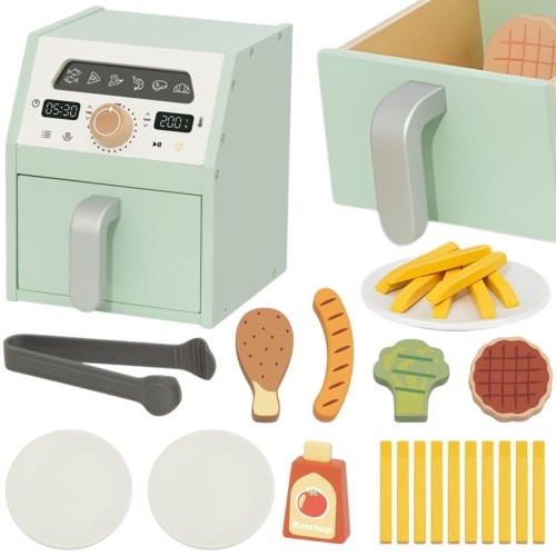 TOOKY TOY Drewniany Air Fryer Frytkownica Beztłuszczowa