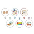 WOOPIE GREEN Box Pudełko XXL Montessori Edukacyjne 6w1 Sensoryczne 7-8 Miesięcy 26el. FSC