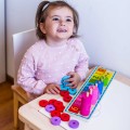 WOOPIE GREEN Układanka Nauka Liczenia i Kolorów Montessori 56 el.