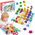 WOOPIE Układanka Montessori Sorter Trening Mózgu Literki Cyferki 139 el