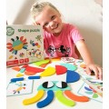 WOOPIE GREEN Drewniana Układanka Montessori 40 Wzorów do Odtworzenia 55 el. Certyfikat FSC