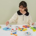 VIGA Drewniana Gra Dopasuj Kolory Pawi Ogon Montessori + Karty